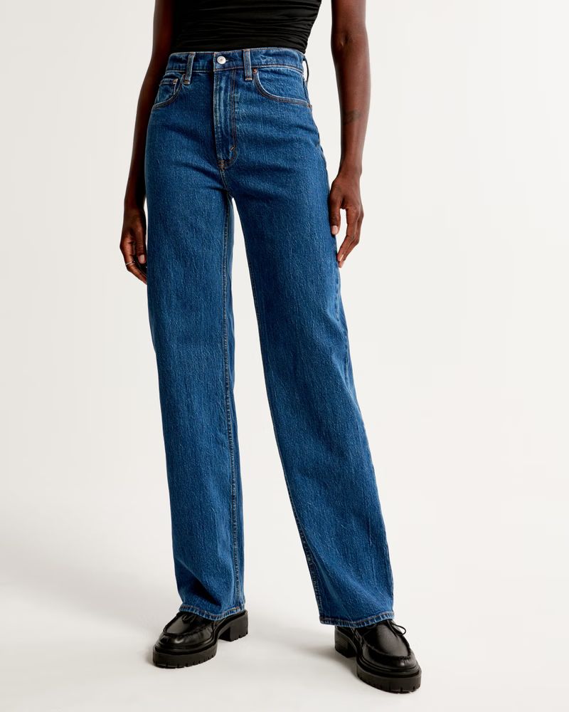 Women's High Rise 90s Relaxed Jean | Women's Bottoms | Abercrombie.com | Abercrombie & Fitch (US)