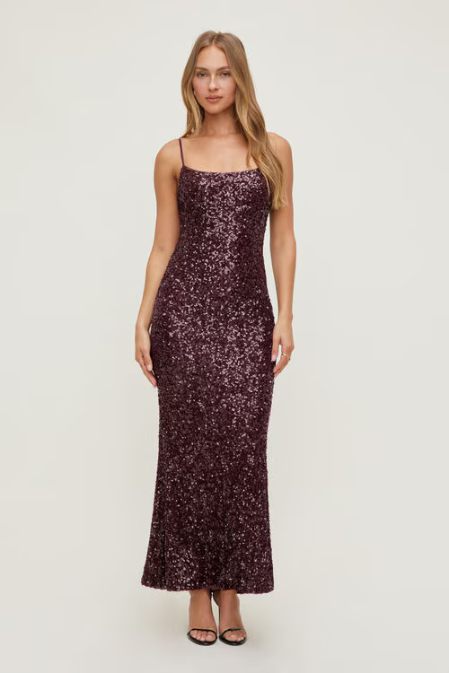 Simona Sequin Maxi Dress | Dynamite Clothing