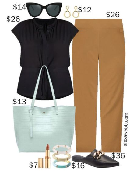 Plus Size on a Budget – Summer Business Casual Outfit - A plus size summer business casual outfit with a black blouse and tan pants by Alexa Webb.

#LTKFindsUnder50 #LTKWorkwear #LTKPlusSize