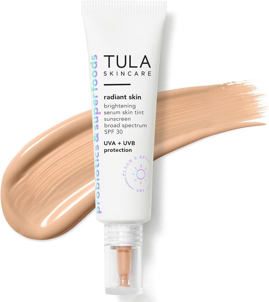 TULA Skin Care Radiant Skin Brightening Serum Skin Tint SPF | Facial Sunscreen Provides Broad Spe... | Amazon (US)