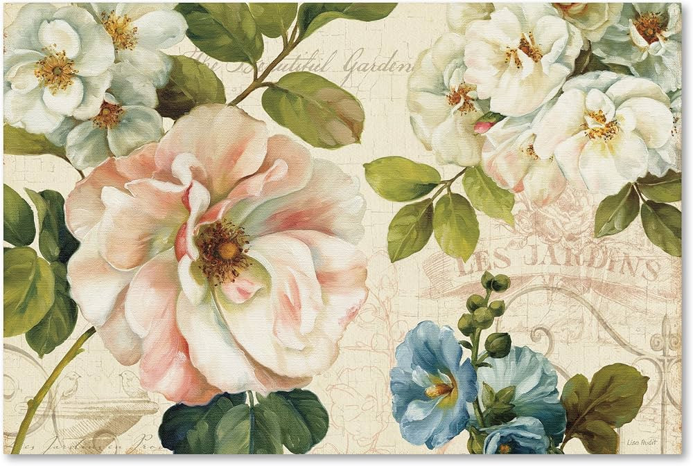 Les Jardin I Wall Decor by Lisa Audit, 30" x 47" Canvas Wall Art | Amazon (US)