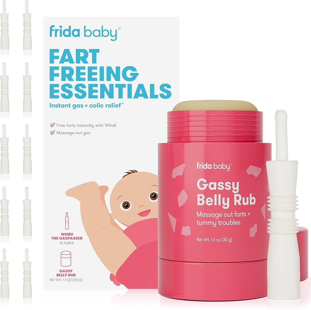 Frida Baby Fart Freeing Essentials | Includes Windi and Gassy Belly Rub for Safe, Natural, and In... | Amazon (US)