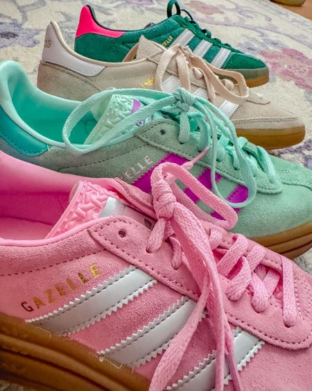 Adidas is killing it right now & you know you want a pair! Sizing is tricky: Gazelles run big (order a full size down); kids size 4.5 is a woman’s 6.5 & kids 5.5 is a women’s 7.5. These are comfy, go with everything, have taken over the streets in NYC & Paris, & are sold out almost everywhere!
Adidas Gazelles
Adidas Sambas
Gazelle Bold
Spezial 
Sneakers
Pink Adidas 


#LTKActive #LTKFitness #LTKU