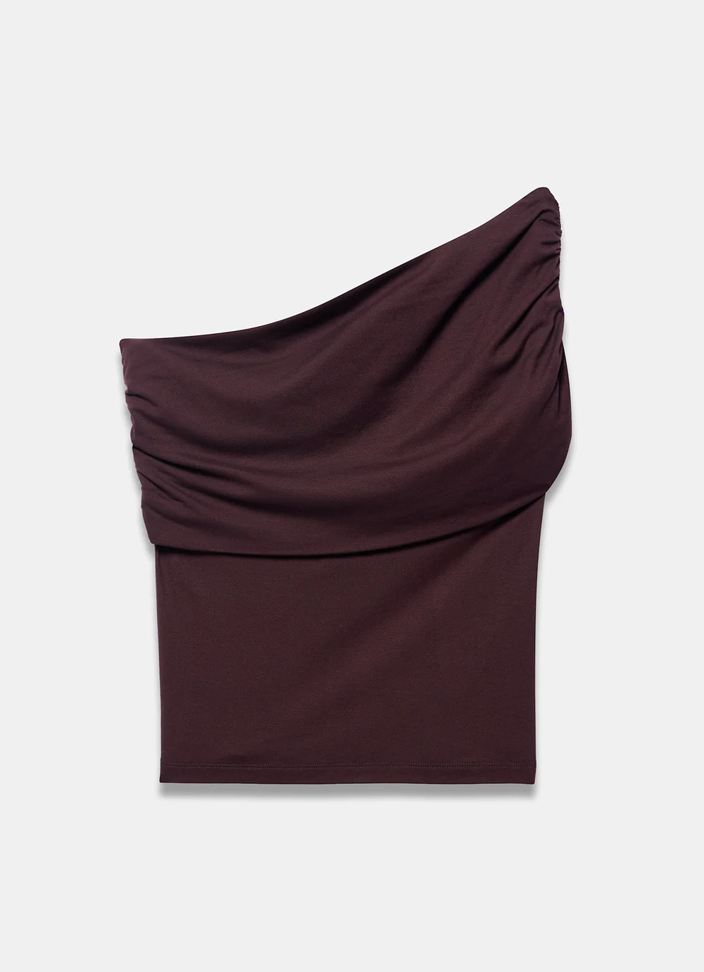 Brown One Shoulder Drape Top | Mint Velvet