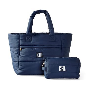 Lightweight Packable Puffer Tote and Pouch Gift Set | Mark and Graham | Mark and Graham