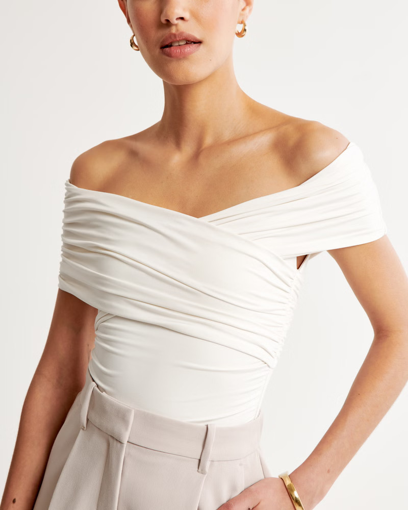 Sleek Seamless Ruched Wrap Bodysuit | Abercrombie & Fitch (US)