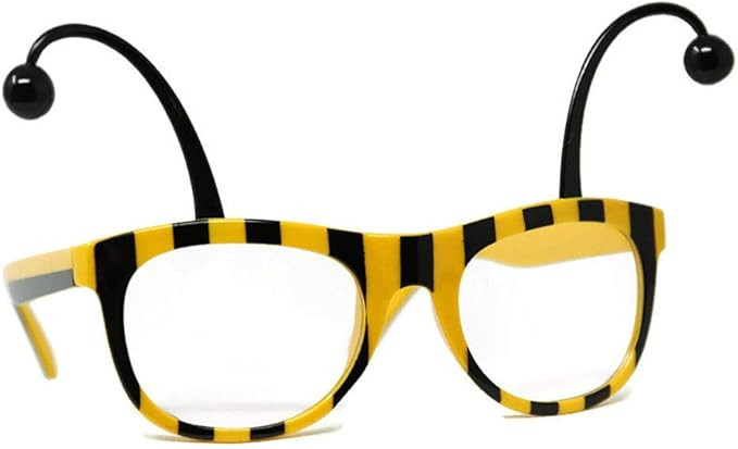Bumble Bee Glasses Adult Costume Accessory Black Yellow Antenna | Amazon (US)