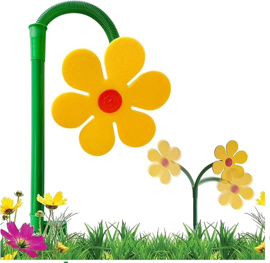 Crazy Daisy Sprinkler Crazy Dancing Flower Water Sprinklers Funny Sun Flower Dancing Daisy Lawn S... | Amazon (US)