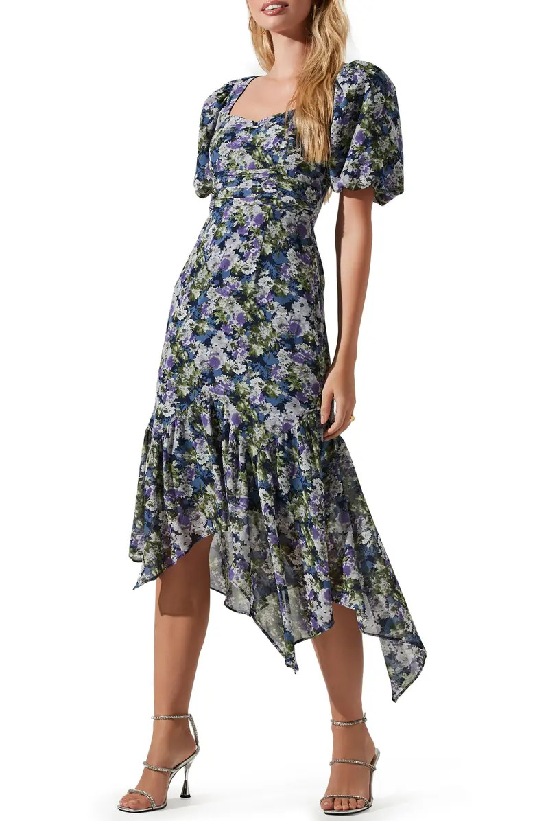 ASTR the Label Floral Asymmetrical Hem Dress | Nordstrom | Nordstrom