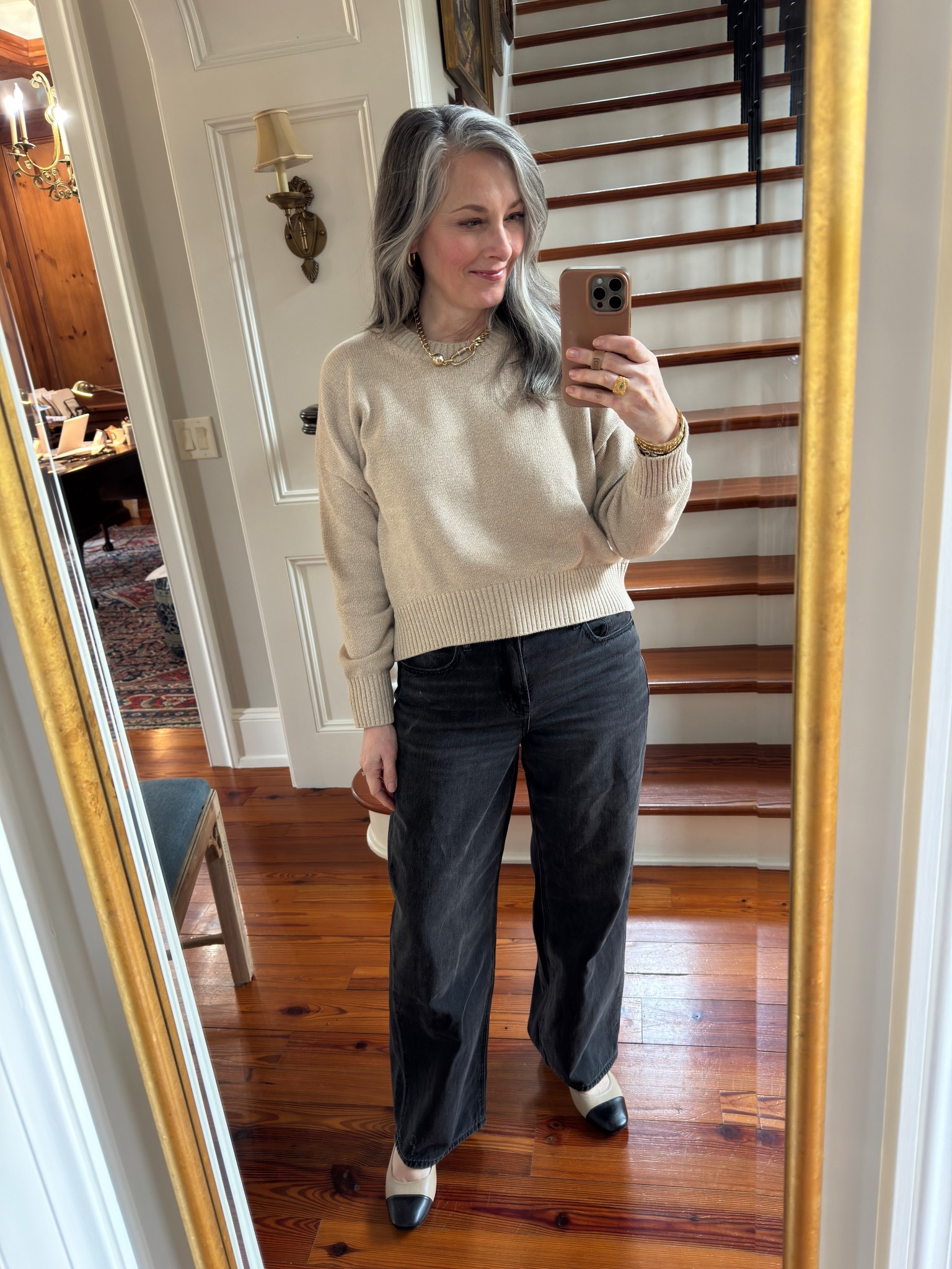 Cotton sweater from Quince is a spring staple! These American Eagle Jeans are the bomb with the most comfortable and affordable toe cap ballet flats! 

Lifestride | American Eagle Jeans | Quince 



#LTKSeasonal #LTKStyleTip #LTKOver40