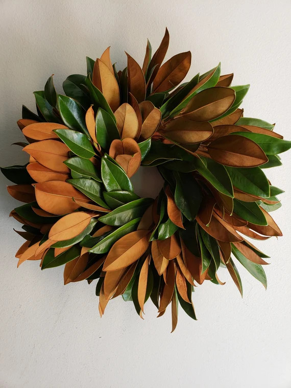 18 Fresh Magnolia Wreath Thanksgiving Wreath Holiday - Etsy | Etsy (US)