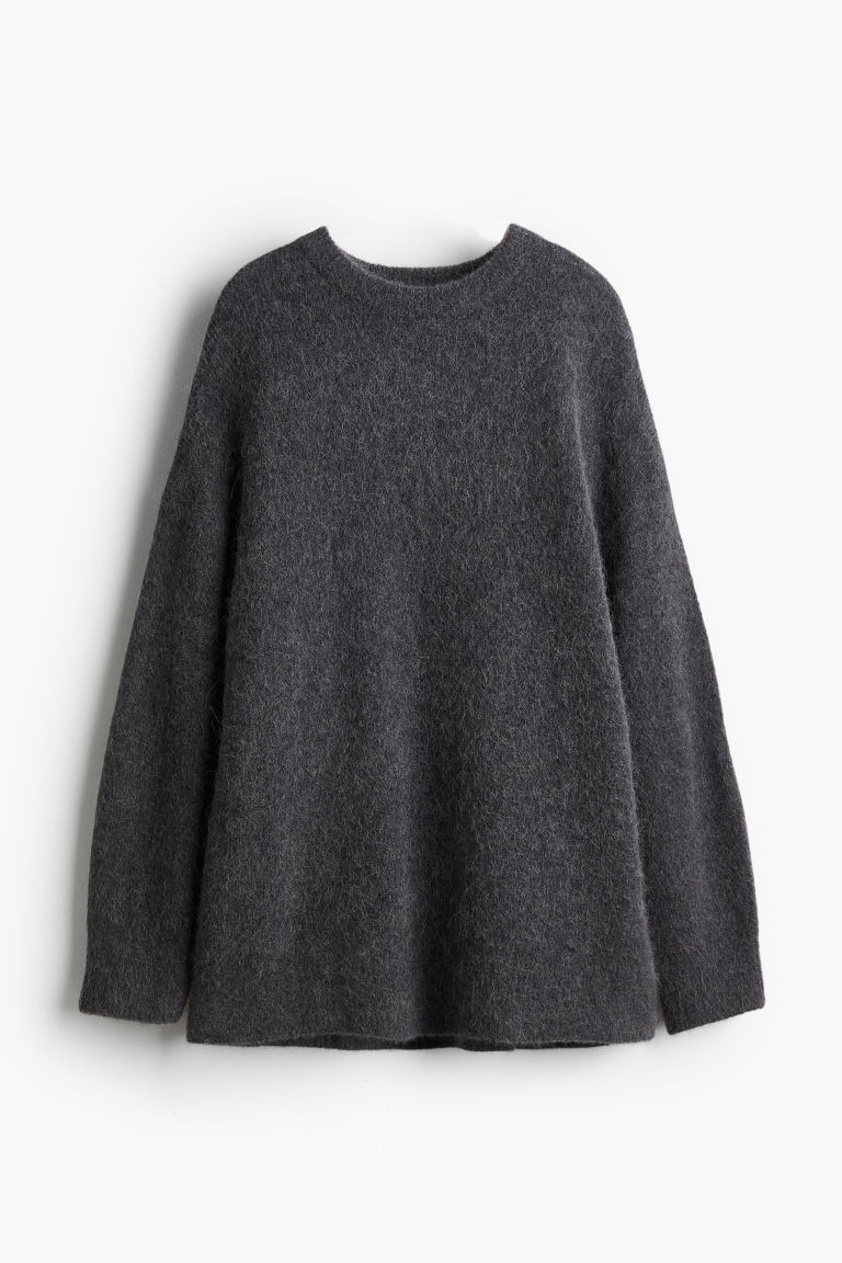H & M - Oversized Alpaca-blend Sweater - Gray | H&M (US + CA)