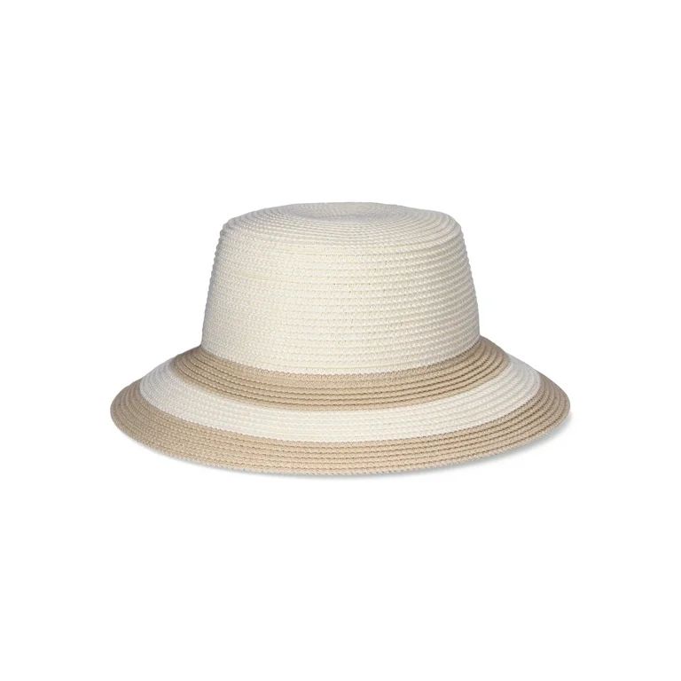 Time and Tru Time and Tru Women's Paper Straw Striped Sun Bucket Hats (3.3)3.3 stars out of 3 rev... | Walmart (US)