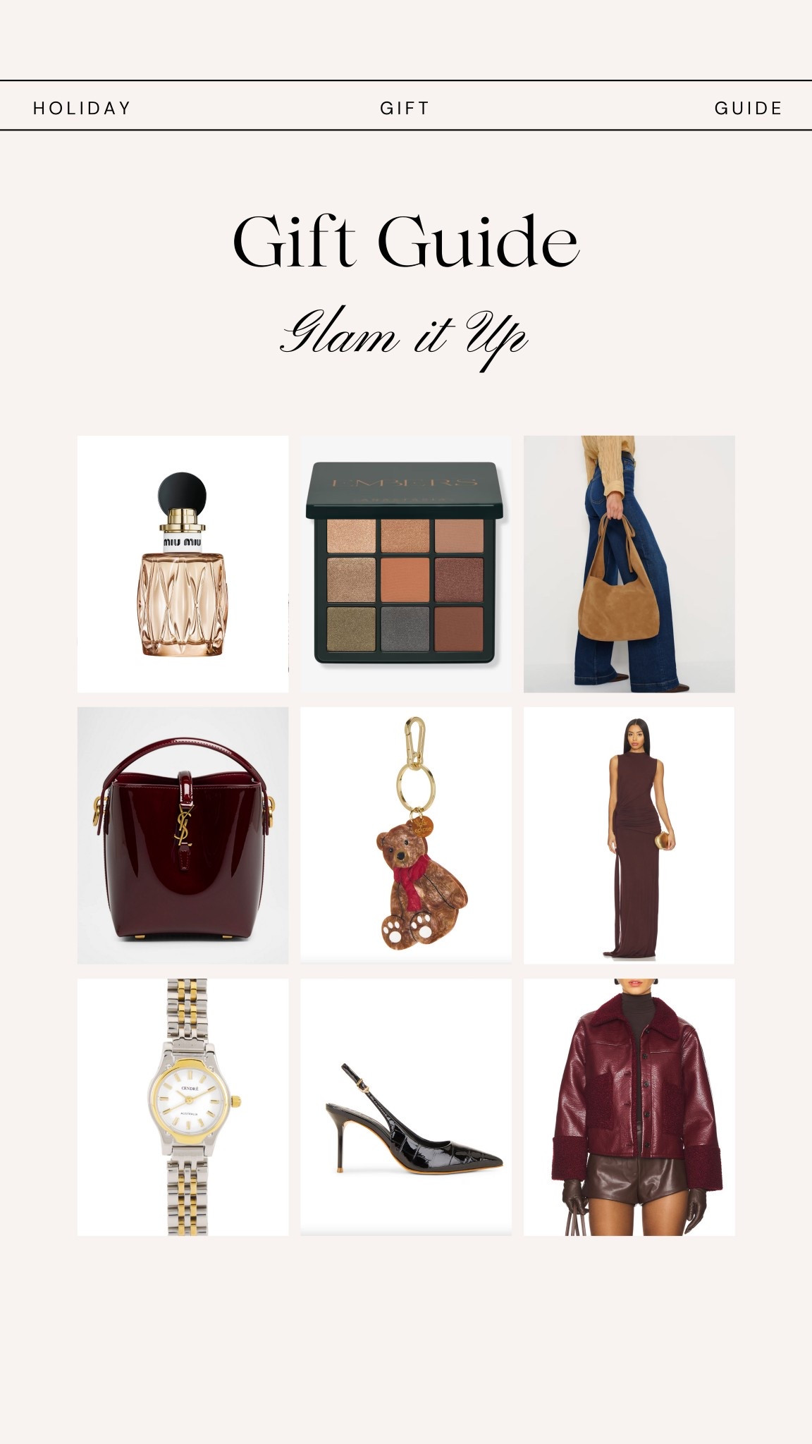 GLAM IT UP • GIFT GUIDE 
for the girls who treat getting dressed like an art form 

#LTKCyberWeek #LTKHoliday #LTKGiftGuide