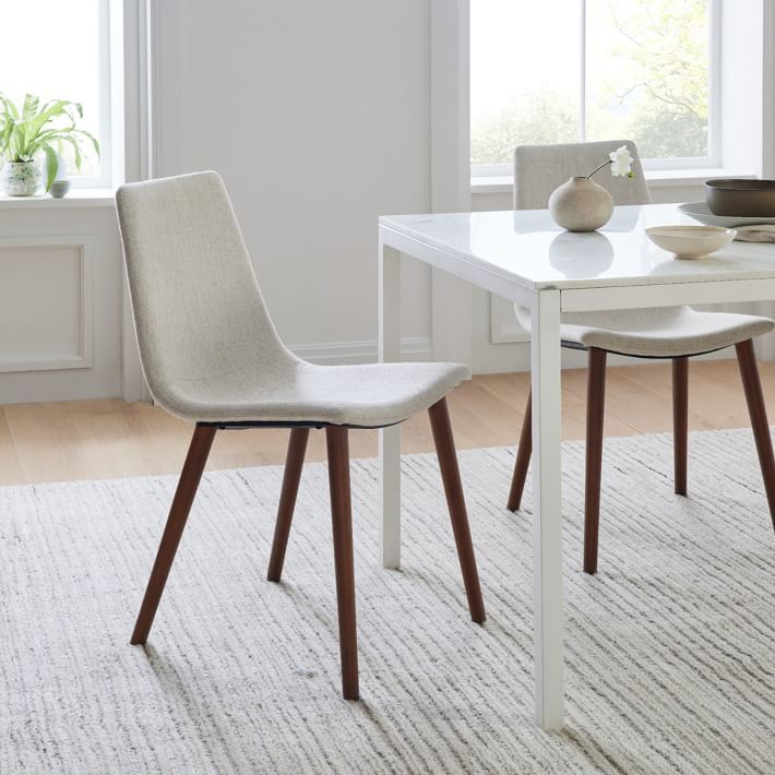 Slope Upholstered Dining Chair - Wood Legs | West Elm (US)
