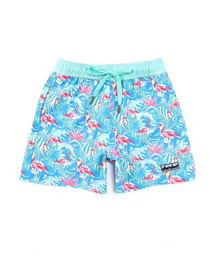 Properly Tied Little Boys 2T-7 Shordees Floral Flamingo Swim Trunks | Dillard's | Dillard's