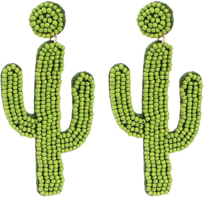 Handmade Flamingo Lobster Beaded Drop Dangle Earrings Beads Tassel Alpaca for Women Cute Animal C... | Amazon (US)