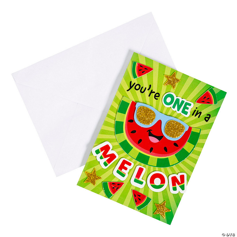 One in a Melon Cardstock Card Craft Kit - Makes 12 | Oriental Trading Company