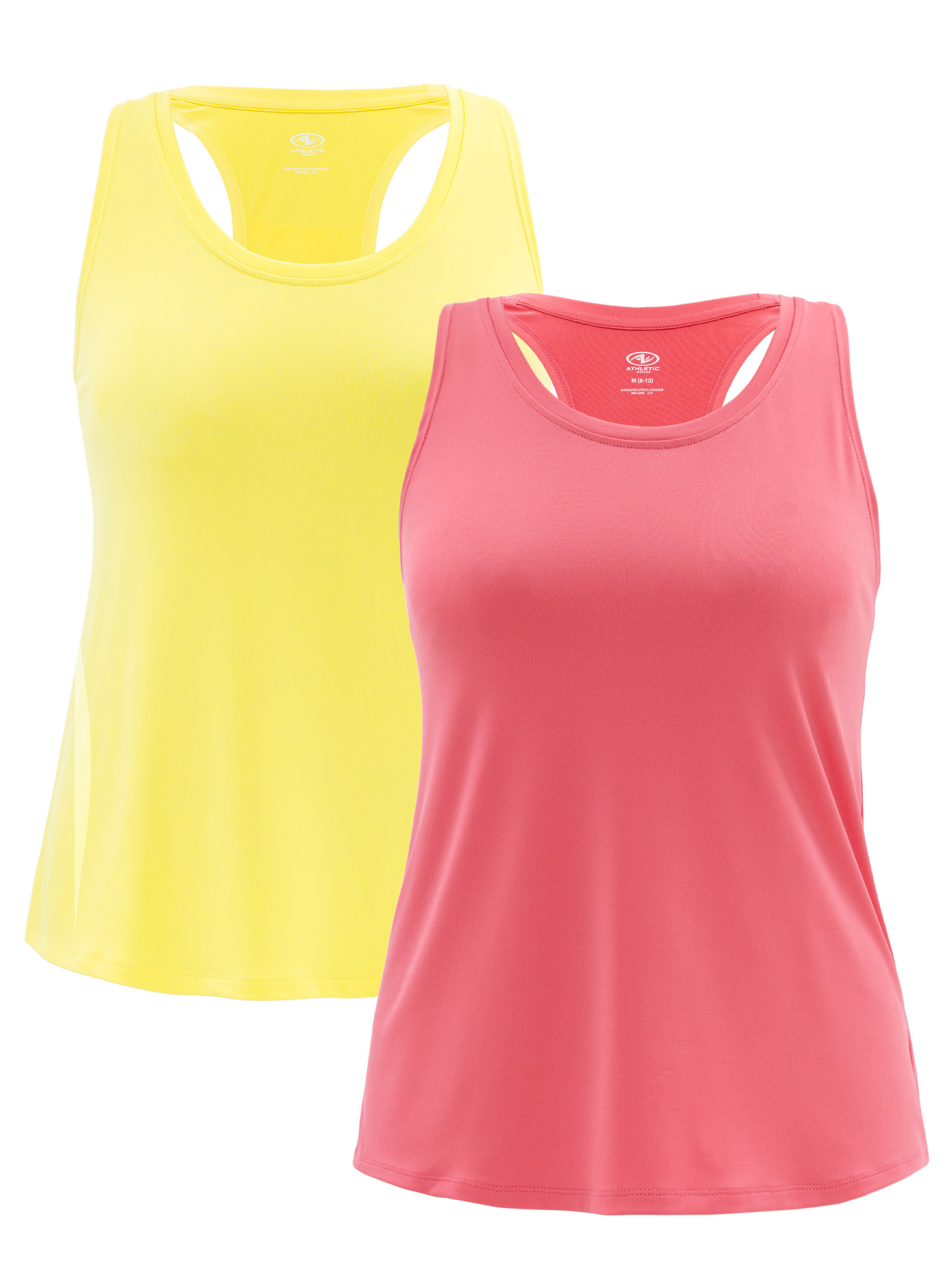 Athletic Works Women's Core Active Racerback Tank Top, 2-Pack | Walmart (US)
