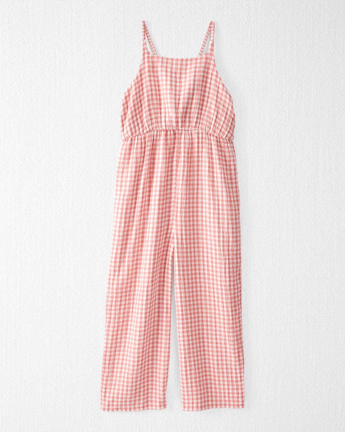 Kid Organic Cotton Gauze Gingham Jumpsuit - Little Planet | Carter's | Carter's Inc