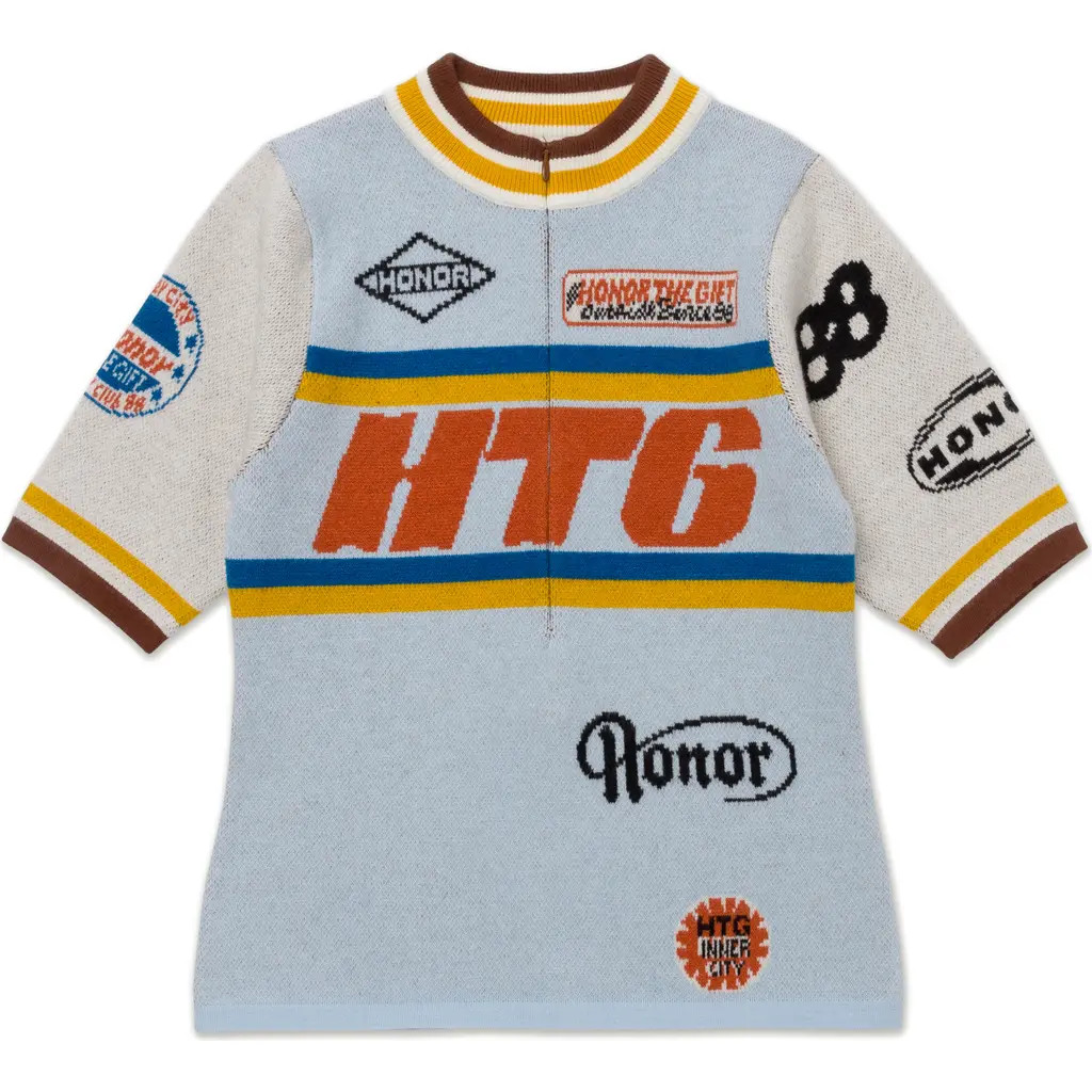 HONOR THE GIFT Racing Mock Neck Half-Zip Top in Sky Blue at Nordstrom Rack, Size Large | Nordstrom Rack