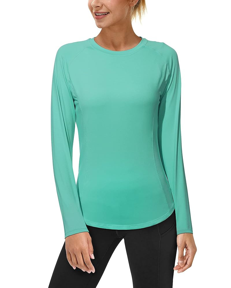 Roadbox Women's Long Sleeve UV Sun Shirts UPF 50+ Workout Swim Rash Guard Tops | Amazon (US)