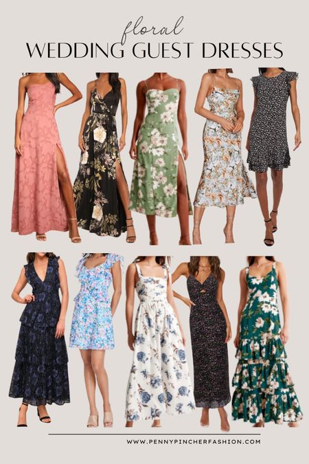 Floral wedding guest dresses for spring and summer! Affordable wedding guest dress

#LTKstyletip