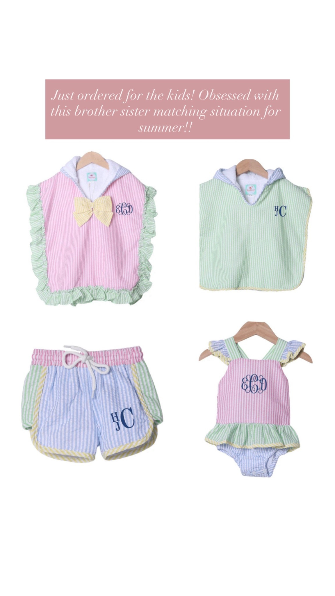 Code GEOR to save on this brother sister matching swim option! 

#LTKSwim #LTKBaby #LTKKids