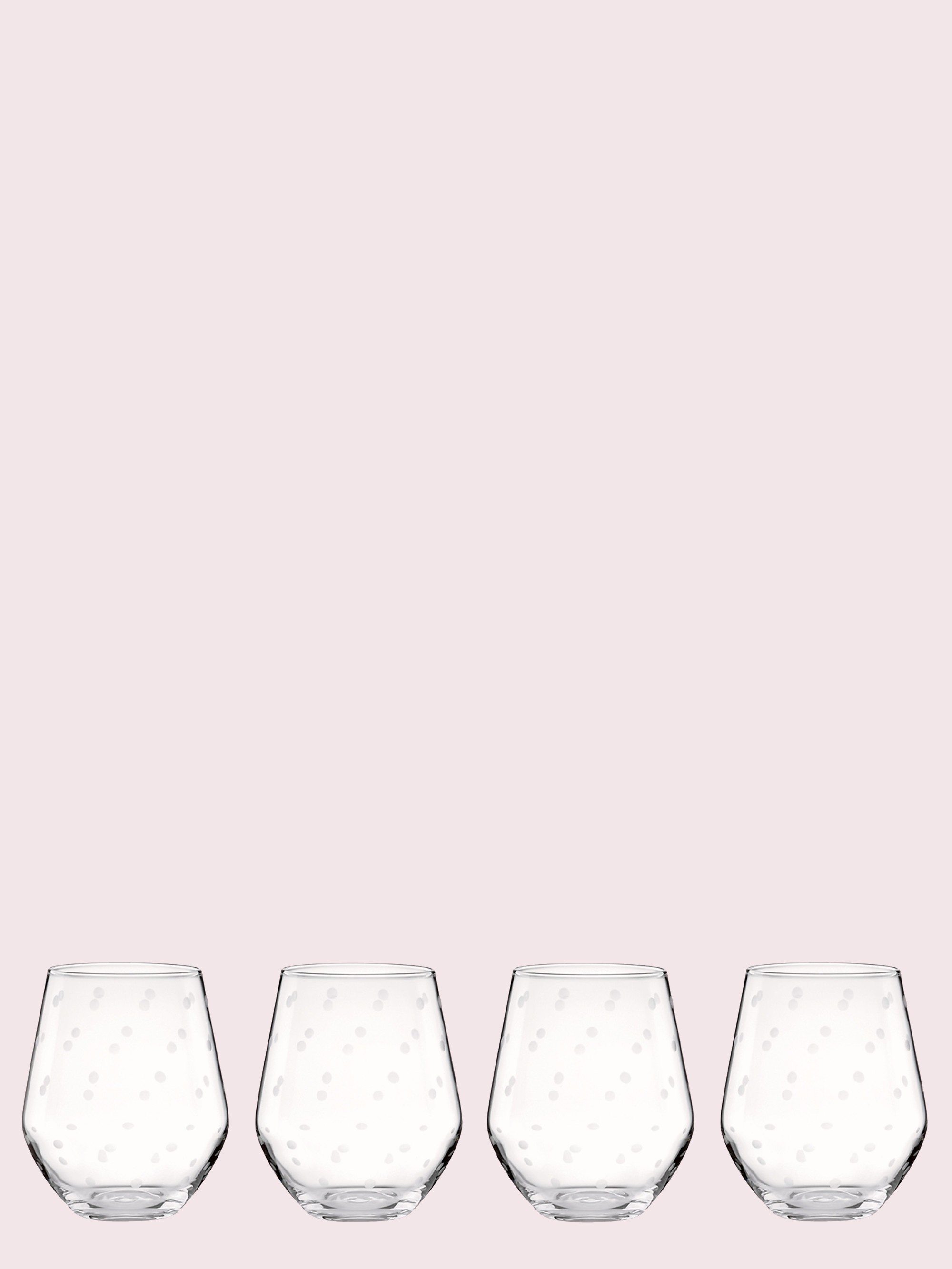larabee dot stemless white wine set | Kate Spade US