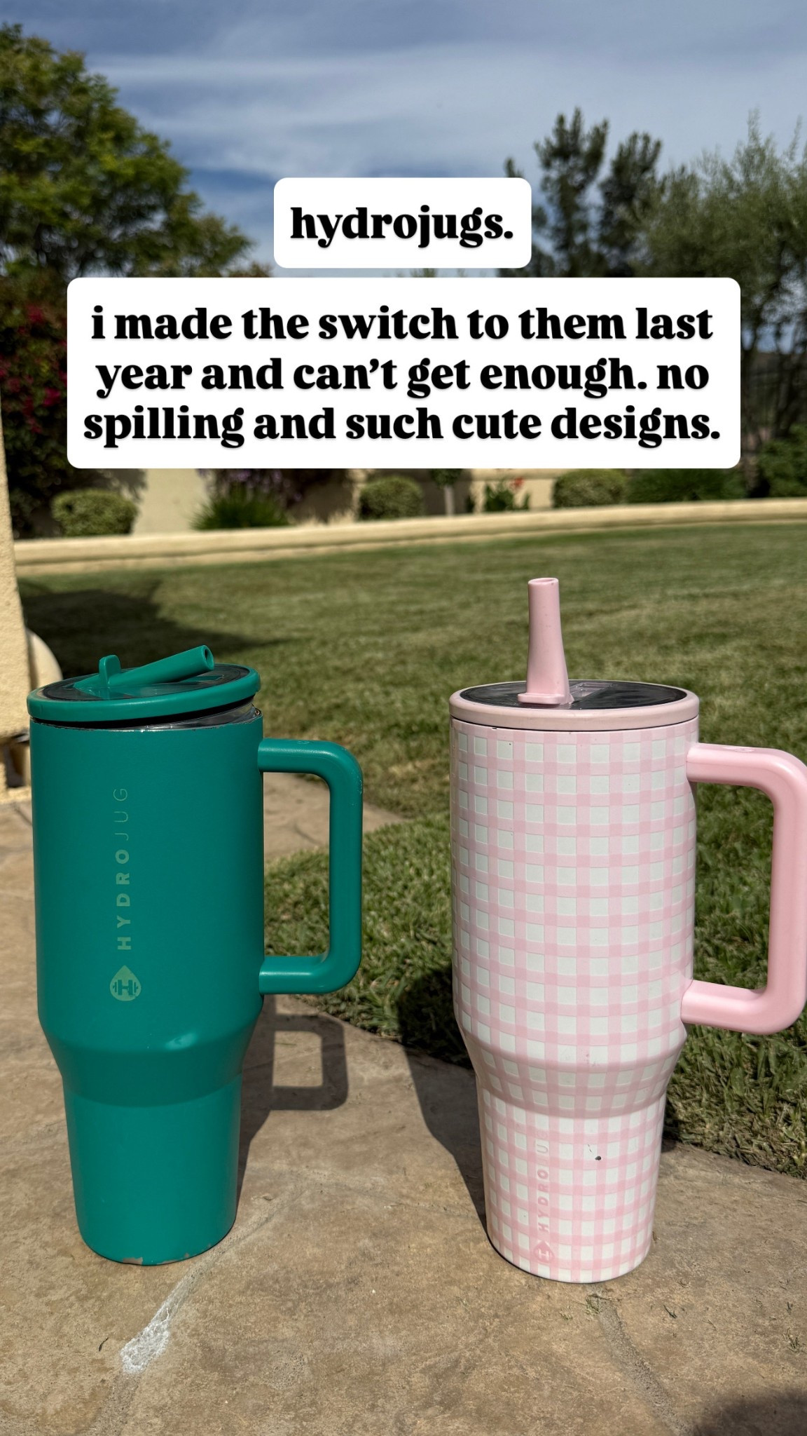 💧 hydrojug forever 💧
i made the switch last year and truly haven’t looked back. it doesn’t spill, it keeps my water ice cold, and the cute colors make me want to carry it around like a grown-up sippy cup. i keep one by the bed, one in the car, and one always packed for park days.

linked both the amazon one and my pink gingham direct from HydroJug!

—

hydrojug traveler review, cute water bottle for moms, hydrojug pink gingham, spill-proof water bottle, 40 oz water bottle with straw, mom water bottle must haves, aesthetic water bottle summer, best large water bottle amazon, cold water jug with handle, hydrojug travel cup, insulated tumbler with straw lid, cute hydration goals, water jug for busy moms, reusable water bottle pink, summer hydration essentials

#LTKFamily #LTKKids #LTKSummerEdit