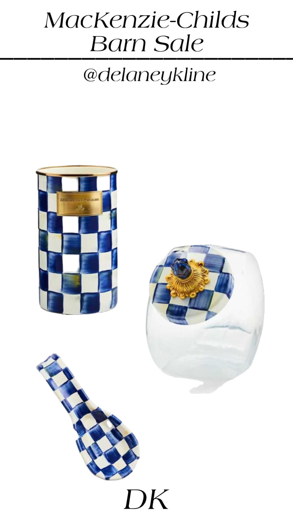 what i got during the Mackenzie-Childs Barn Sale 💙 i got the spoon rest & utensil holder as a set, but it’s sold out now 🥲 