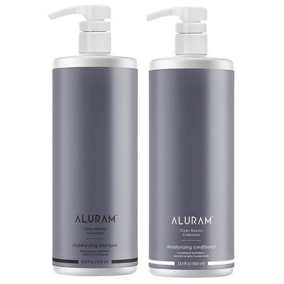 ALURAM MOISTURIZING Shampoo & Conditioner (33.8 oz LITER DUO SET KIT) Coconut Water Based | for Medium to Coarse Textured Hair | Target