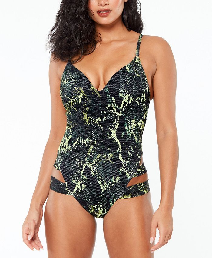 Printed Strappy-Leg One-Piece Swimsuit, Created for Macy's | Macys (US)