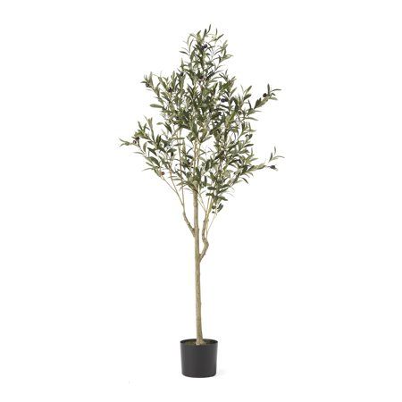 Taos 5' x 2' Artificial Tabletop Olive Tree, Green | Walmart (US)