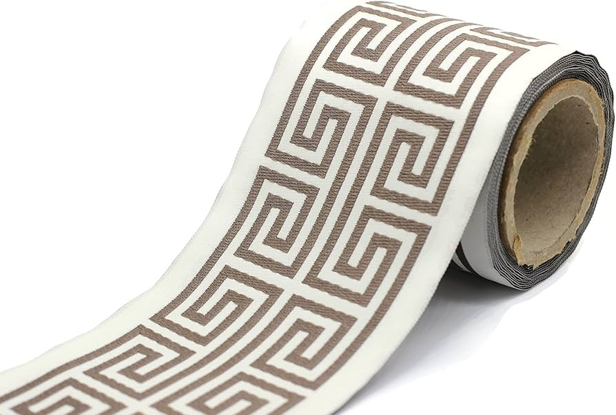 3.8 Yards Spool 3.9" Greek Key Drapery Trim Jacquard Ribbon for Your Drapes Curtains Drapery Band... | Amazon (US)