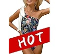 BIKINX Sexy One Piece Swimsuit for Women One Shoulder Bathing Suit Tummy Control Cutout Bow Tie M... | Amazon (US)