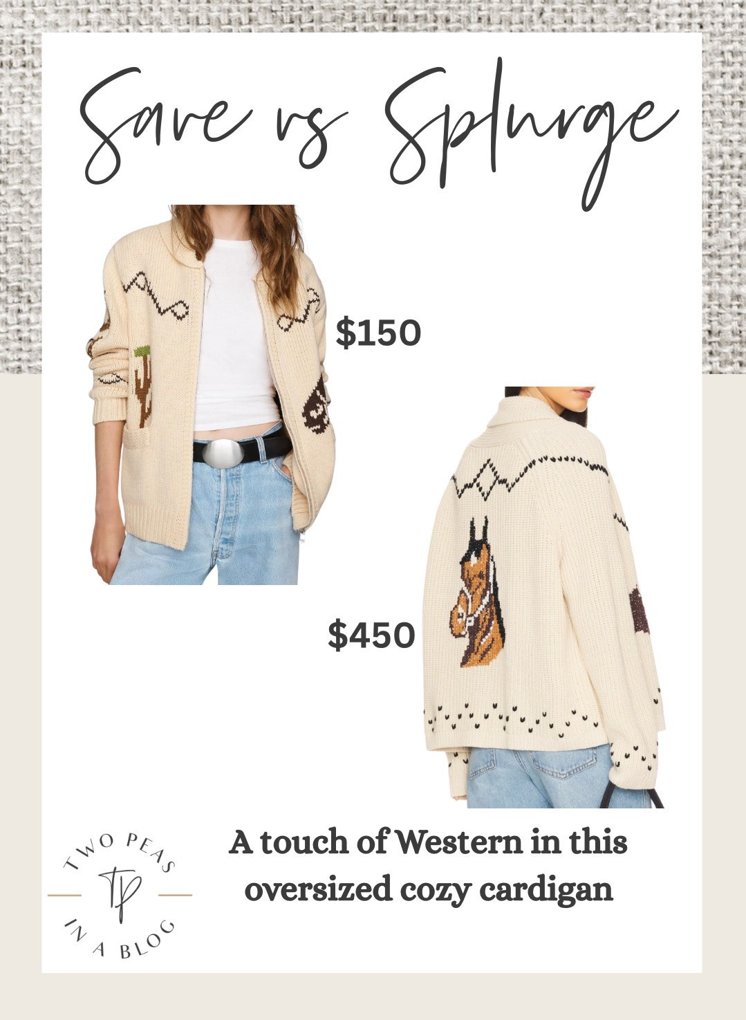 Save or Splurge? The Horse Lodge cardigan. Western style. Touch of Western.

#LTKSeasonal #LTKOver40