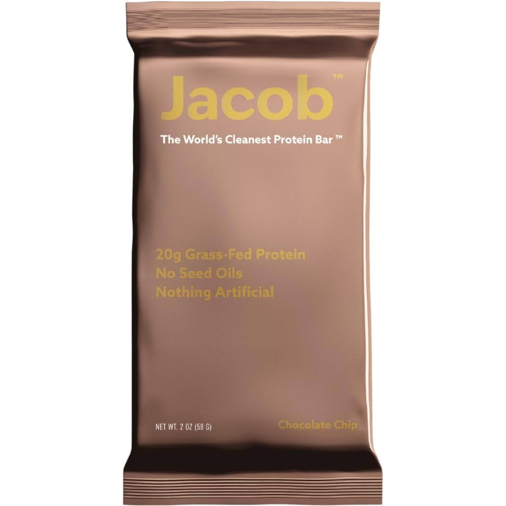 Jacob Bar, Protein Bars, Chocolate (9 Bars Total) - 20g Grass-Fed Protein, No Seed Oils, Nothing ... | Amazon (US)
