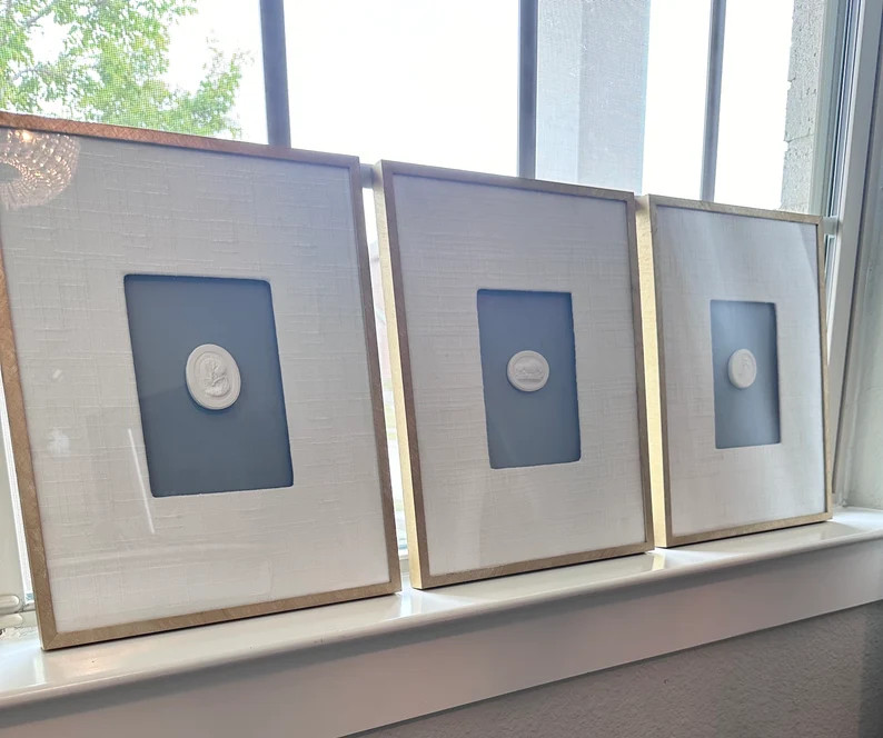 11x14 Fabric Wrapped Framed Intaglio - Etsy | Etsy (US)