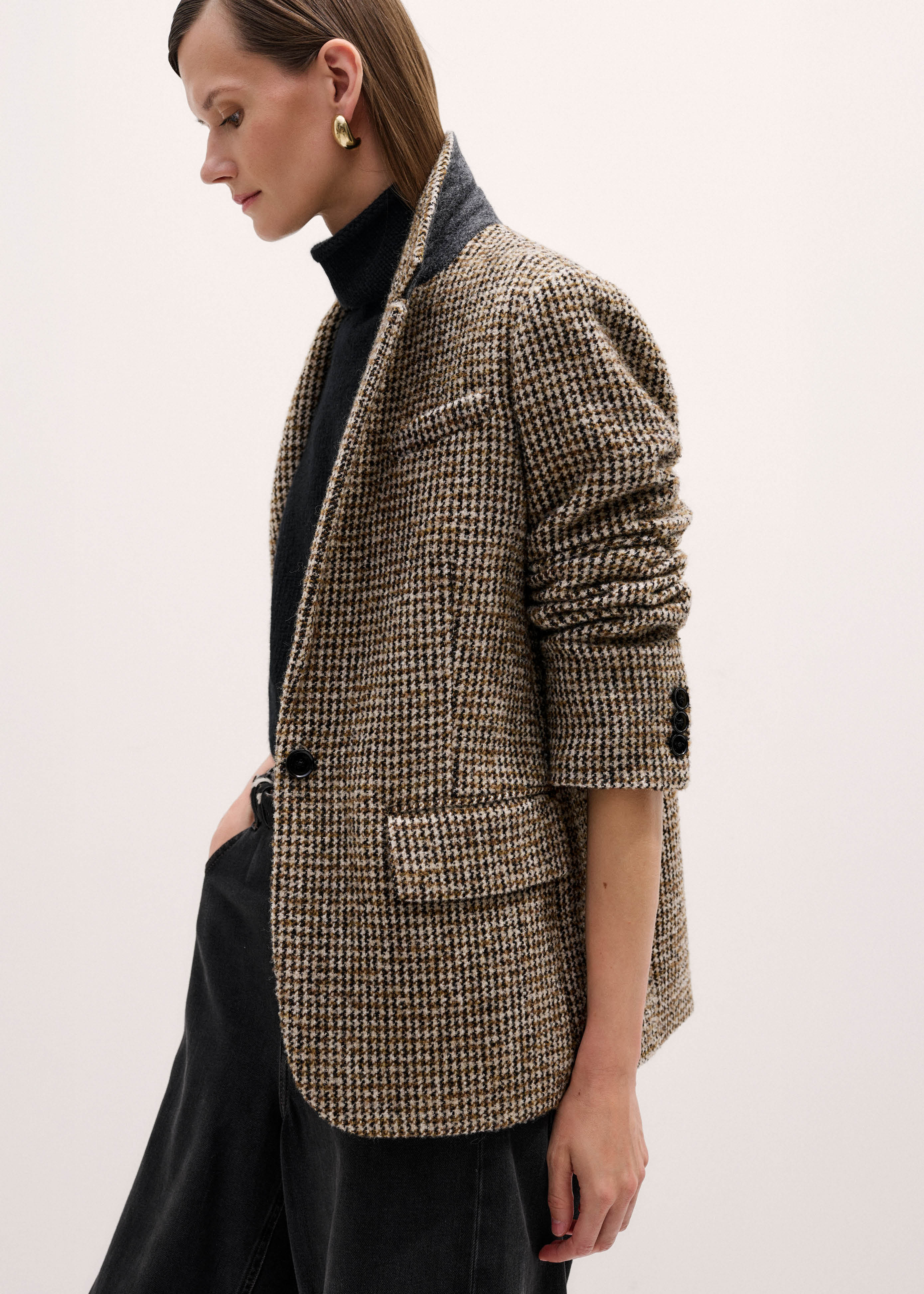 Boyfriend Blazer Italian Wool Blend | ME+EM Global (Excluding US)