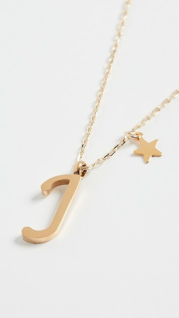 Letter Pendant with Star Charm | Shopbop
