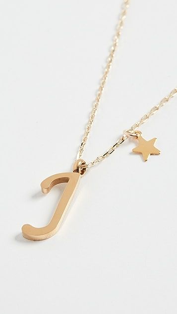 Letter Pendant with Star Charm | Shopbop
