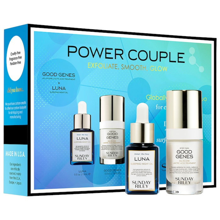 Power Couple Advanced Retinol and Lactic Acid Duo - Sunday Riley | Sephora | Sephora (US)