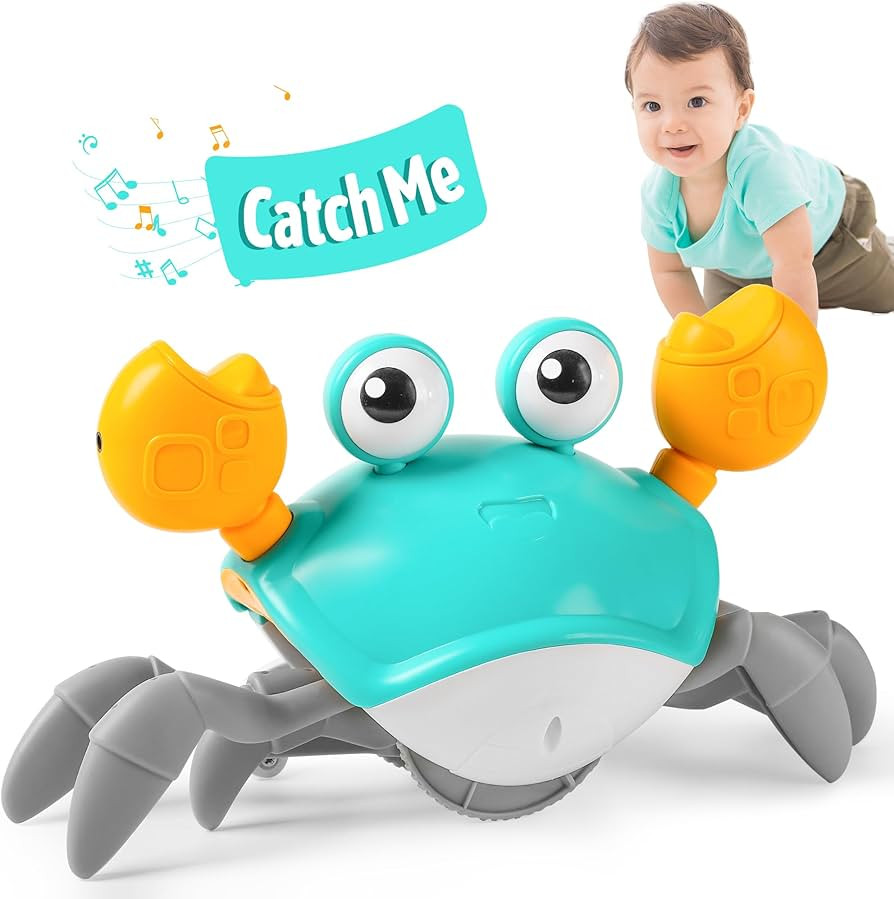 Crawling Crab Baby Toy Infant: Tummy Time Toys for Babies 3 6 9 12 18 24 36 Months, Walking Danci... | Amazon (US)