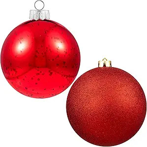 XmasExp Large Christmas Ornaments Christmas Ball Ornaments Red Giant Shatterproof Christmas Ornam... | Amazon (US)