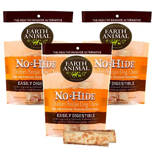 EARTH ANIMAL No Hide Small Chicken Flavored Natural Rawhide Free Dog Chews Long Lasting Dog Chew ... | Amazon (US)