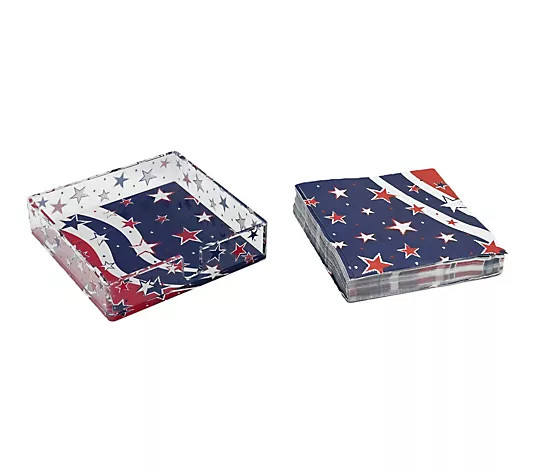 Make Your Selection: Temp-tations Seasonal Acrylic Napkin Holder with Napkins | QVC