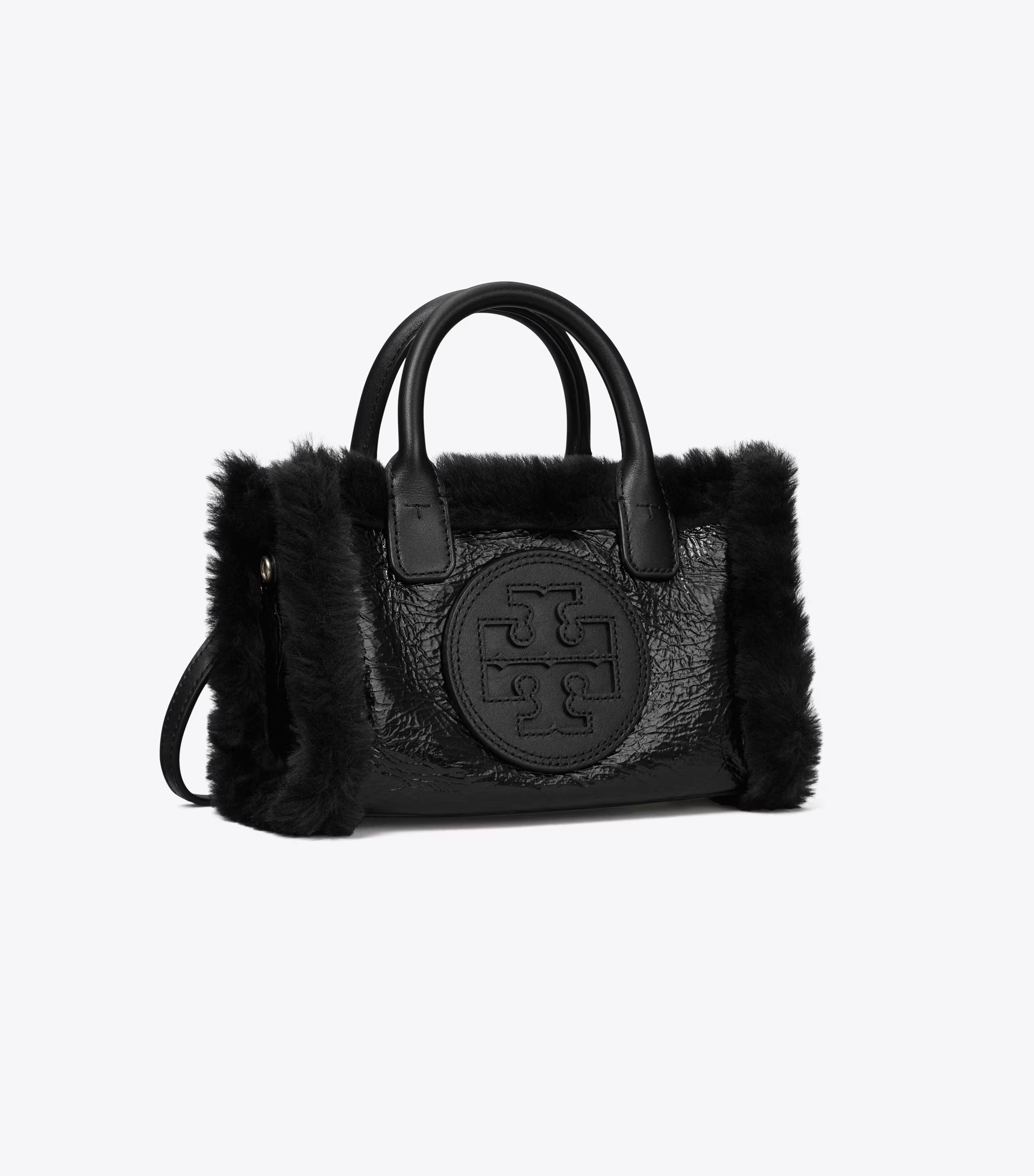 MINI ELLA PATENT SHEARLING TOTE | Tory Burch (US)