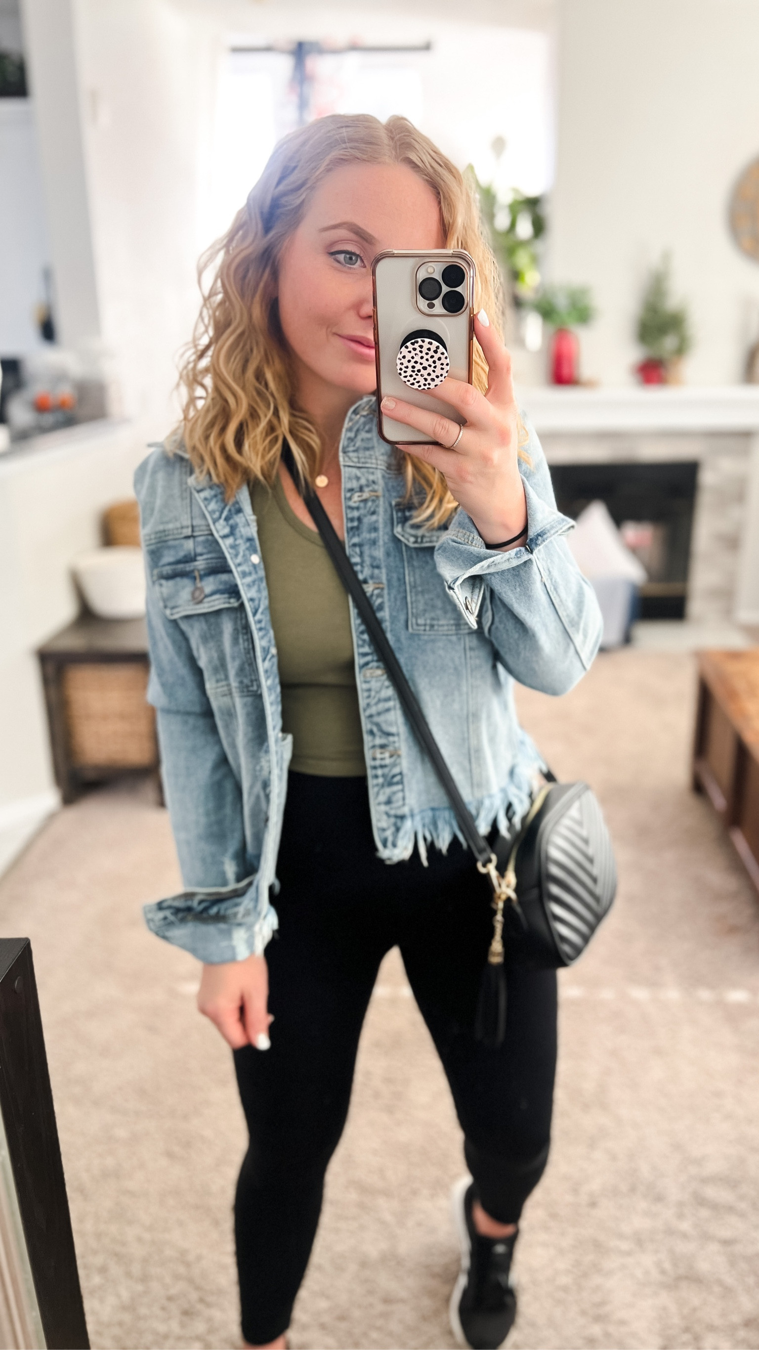 Spring Outfit Ideas. This denim jacket is so good! But runs a bit small! This is a medium and still feels a bit tight on my arms Denim jacket, crop top, leggings, black leggings with pockets, gym outfit, casual outfits, weekend outfit, springtime outfits, early Summer outfit, cropped tops, leggings outfit, Adidas, sneakers, running shoes, gym outfits, lounge outfit, comfy spring outfits, gym outfit ideas, spring 2023, travel outfits, airport outfit, traveling outfit ideas, basic leggings outfit

#LTKunder50 #LTKSeasonal #LTKstyletip