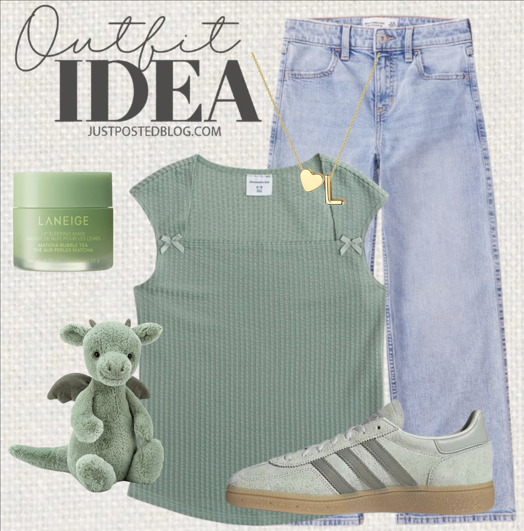 This would be such a cute outfit for tweens and teens!! The top has bows near the shoulders!!
 

 